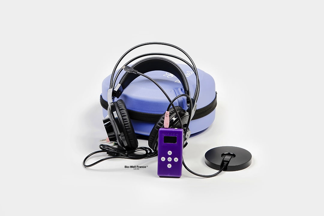 Dispositif complet Bio-Cor avec casque haute fidélité, console et émetteur EHF