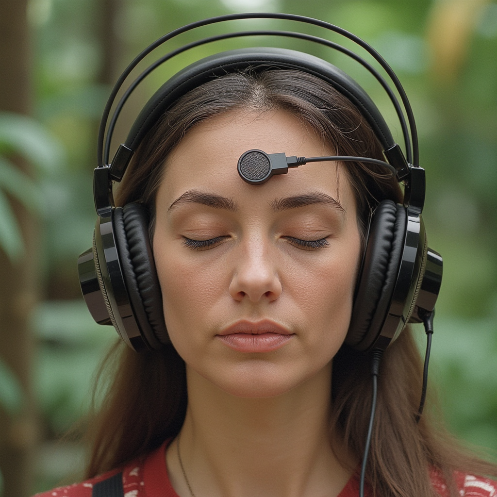Séance d'harmonisation fréquentielle avec le casque Bio-Cor et émetteur EHF